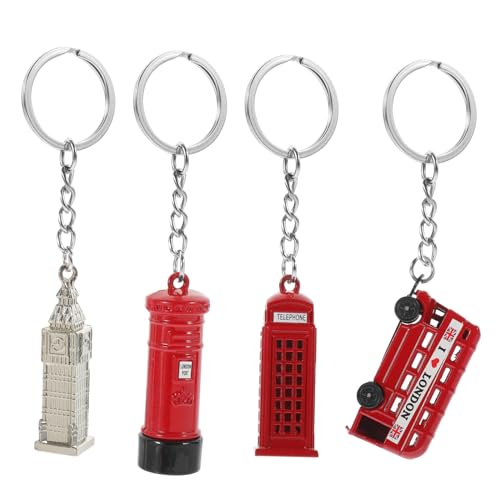 MUELODSIC 4 Stück Vintage Schlüsselanhänger Teilig aus Robustem Zinklegierung mit Britischem London Bus Telefonzelle Briefkasten und Big als Handtaschen Anhänger Dekorativ und Praktisch für MUELODSIC 4 Stück Vintage Schlüsselanhänger Teilig aus Robustem Zinklegierung mit Britischem London Bus Telefonzelle Briefkasten und Big als Handtaschen Anhänger Dekorativ und Praktisch für von MUELODSIC