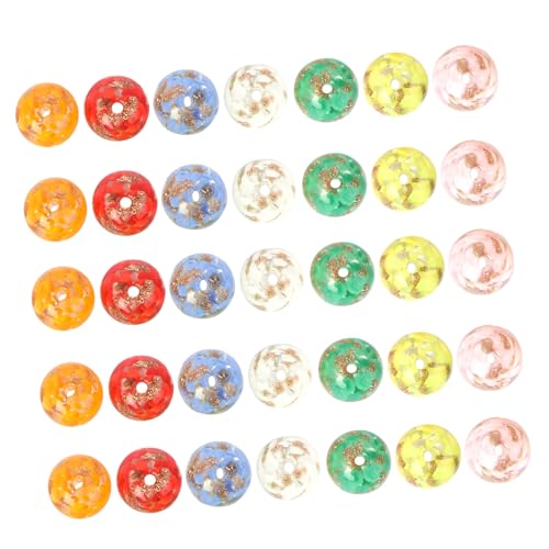 MUELODSIC 40 Stück Bunte Glasperlen mit Großem Kreative DIY Bastelperlen für Schmuckherstellung Handgefertigte Spacer Perlen für Armband und Halskette MUELODSIC 40 Stück Bunte Glasperlen mit Großem Kreative DIY Bastelperlen für Schmuckherstellung Handgefertigte Spacer Perlen für Armband und Halskette von MUELODSIC