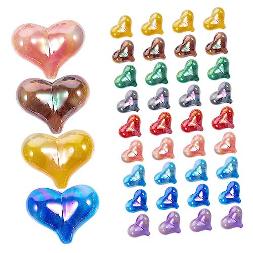 MUELODSIC 40 Stück Perlenmaterial Schlüsselbund Herstellung lose Herz Form UV Halskette Perlen für Schmuckhersteller handgefertigte Perlen DIY-Material Perlen für Armbänder DIY-Perlen Acryl MUELODSIC 40 Stück Perlenmaterial Schlüsselbund Herstellung lose Herz Form UV Halskette Perlen für Schmuckhersteller handgefertigte Perlen DIY-Material Perlen für Armbänder DIY-Perlen Acryl von MUELODSIC