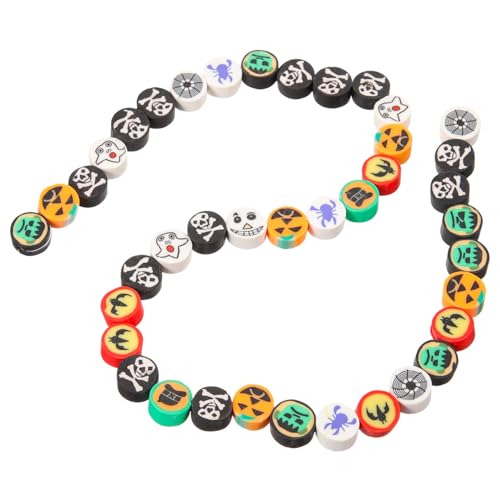 MUELODSIC 40 Stück Polymer Clay Perlen Halloween Kürbis DIY Schmuckperlen für Armbänder mit Glatter Oberfläche Auffädeln Langlebig und Farbbeständig für Kreative Bastelprojekte MUELODSIC 40 Stück Polymer Clay Perlen Halloween Kürbis DIY Schmuckperlen für Armbänder mit Glatter Oberfläche Auffädeln Langlebig und Farbbeständig für Kreative Bastelprojekte von MUELODSIC