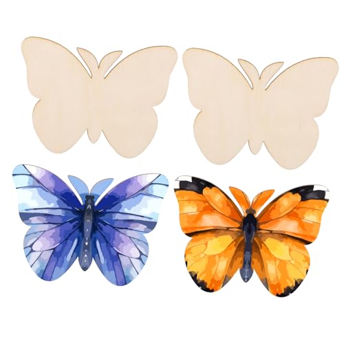 MUELODSIC 40 Stück Teiliges DIY Holzschmetterling Unvollendete Holzscheiben zum Bemalen Basteln Hochzeit Party Dekoration Langlebige Holzanhänger für Kreative Handarbeiten MUELODSIC 40 Stück Teiliges DIY Holzschmetterling Unvollendete Holzscheiben zum Bemalen Basteln Hochzeit Party Dekoration Langlebige Holzanhänger für Kreative Handarbeiten von MUELODSIC