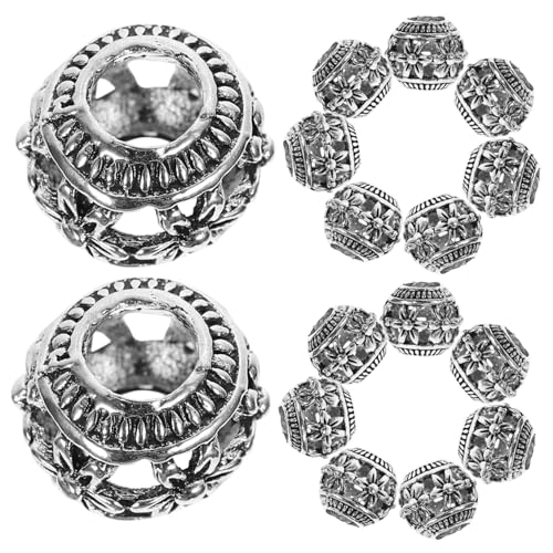 MUELODSIC 40 Stück Teiliges Metallperlen Große Hohlperlen aus Legierung Glatte Oberfläche Glänzend für Schmuckherstellung Armbänder Halsketten DIY Basteln Vielseitige Spacer Perlen MUELODSIC 40 Stück Teiliges Metallperlen Große Hohlperlen aus Legierung Glatte Oberfläche Glänzend für Schmuckherstellung Armbänder Halsketten DIY Basteln Vielseitige Spacer Perlen von MUELODSIC