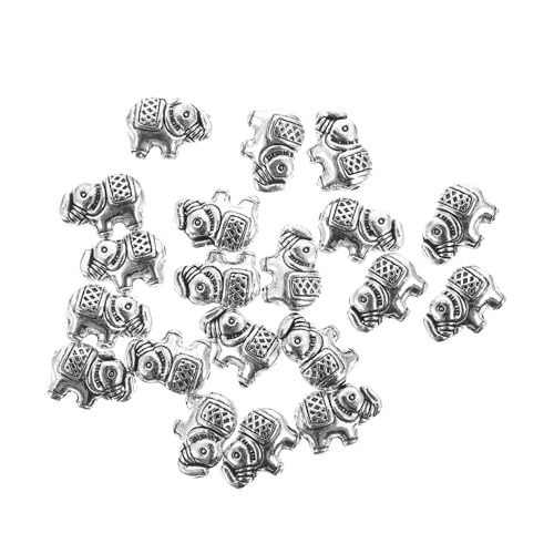 MUELODSIC 40 Stück Teiliges Vintage Elefant Perlen aus Langlebiger Legierung für DIY Armband Schmuckherstellung Glatte Oberfläche Rostfrei für Anhänger und Bastelzubehör MUELODSIC 40 Stück Teiliges Vintage Elefant Perlen aus Langlebiger Legierung für DIY Armband Schmuckherstellung Glatte Oberfläche Rostfrei für Anhänger und Bastelzubehör von MUELODSIC