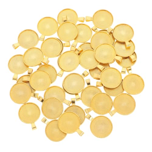 MUELODSIC 40 Stück runder Anhängersockel DIY Anhänger Tabletts Lünette Anhänger Tabletts für Schmuck Zubehör zur Herstellung von Cabochon-Schmuck runde Hängetabletts Zinklegierung Golden MUELODSIC 40 Stück runder Anhängersockel DIY Anhänger Tabletts Lünette Anhänger Tabletts für Schmuck Zubehör zur Herstellung von Cabochon-Schmuck runde Hängetabletts Zinklegierung Golden von MUELODSIC