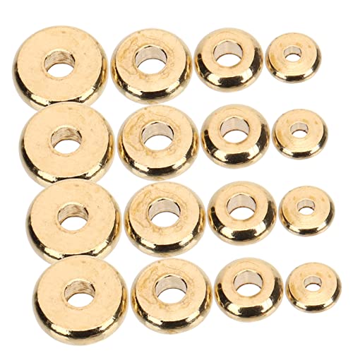 MUELODSIC 400Stücke Flache Runde Distanzperlen DIY Schmuckzubehör für Schmuckgestaltung für Armbänder und Bastelprojekte Vielseitige Spacer Perlen von MUELODSIC