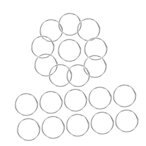 MUELODSIC 400Stücke Metall Schlüsselanhängerringe Kleine Runde Schlüsselringe und Langlebig für Schlüsselorganisation und DIY Projekte Silberfarben von MUELODSIC