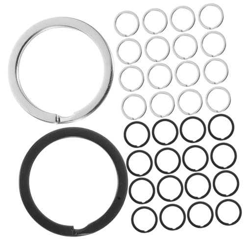 MUELODSIC 40Stücke Metallringe für Schlüsselanhänger Robuste Flache Spaltringe Mattem und Glänzendem für Bastelarbeiten und Schlüsselzubehör Langlebig MUELODSIC 40Stücke Metallringe für Schlüsselanhänger Robuste Flache Spaltringe Mattem und Glänzendem für Bastelarbeiten und Schlüsselzubehör Langlebig von MUELODSIC
