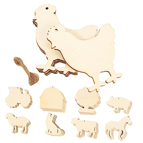 MUELODSIC 45Stücke Unvollendete Holzscheiben für DIY Natürliche Holzplatten Basteln für Projekte Kinderkunst und Dekoration Unbehandelt von MUELODSIC