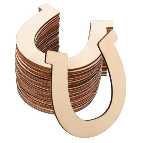 MUELODSIC 48 Stück Teiliges DIY Holzset mit hufeisenähnlichen Holzscheiben zum Basteln und Bemalen Natürliche Holzanhänger für Kinderhandwerk Dekorative Holzstücke zum Aufhängen und MUELODSIC 48 Stück Teiliges DIY Holzset mit hufeisenähnlichen Holzscheiben zum Basteln und Bemalen Natürliche Holzanhänger für Kinderhandwerk Dekorative Holzstücke zum Aufhängen und von MUELODSIC
