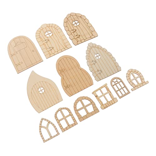MUELODSIC 48 Stück Teiliges Diy Holztür für Unbemalte Feenhaus Türen Natürliche Holzspäne zum Bemalen Bastelzubehör für Garten und Märchendekoration Kreative Malspielzeuge MUELODSIC 48 Stück Teiliges Diy Holztür für Unbemalte Feenhaus Türen Natürliche Holzspäne zum Bemalen Bastelzubehör für Garten und Märchendekoration Kreative Malspielzeuge von MUELODSIC