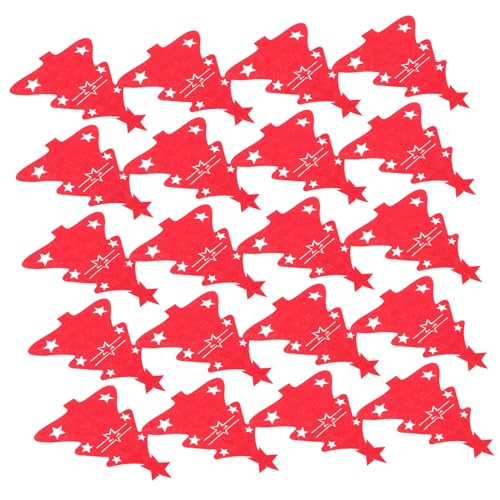 MUELODSIC 48 Stück Teiliges Weihnachtsbesteck Rotes Filz mit Weihnachtsbaum-Motiv Bestecktaschen für Gabel Löffel und Messer Wiederverwendbare Tischdekoration für Festliche Partys und Große MUELODSIC 48 Stück Teiliges Weihnachtsbesteck Rotes Filz mit Weihnachtsbaum-Motiv Bestecktaschen für Gabel Löffel und Messer Wiederverwendbare Tischdekoration für Festliche Partys und Große von MUELODSIC