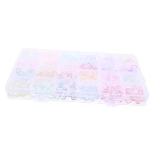MUELODSIC 480 Stück Glas Jelly Rundperlen Bunte Schmuckperlen DIY Bastelperlen für Armband Halskette Ohrring Herstellung Handgefertigte Accessoires von MUELODSIC