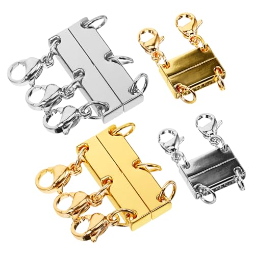 MUELODSIC 4Stücke Magnetische Halskettenanschlüsse DIY Schmuckverbindung für Mehrschichtige Halsketten und Armbänder Elegantes Design Langlebige von MUELODSIC