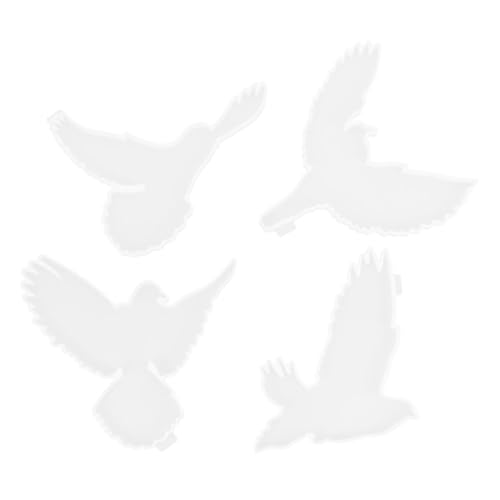 MUELODSIC 4Stücke Wanddekor Silikonform Teiliges DIY Vogelform Gießform für Wandgestaltung Flexibles und Langlebiges Material für Kunstwerke mit Harz und Getrockneten von MUELODSIC