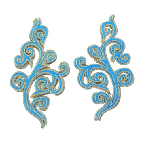 MUELODSIC 5 Paare Bestickte Barock Applikationen Wolkenmuster Bügel und Nähbare Stoffaufnäher für Hochzeitskleider Cheongsam Kostüme und Festliche Kleidung Lakeblau MUELODSIC 5 Paare Bestickte Barock Applikationen Wolkenmuster Bügel und Nähbare Stoffaufnäher für Hochzeitskleider Cheongsam Kostüme und Festliche Kleidung Lakeblau von MUELODSIC