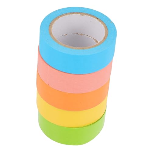 MUELODSIC 5 Rollen Bunte Washi Tape Dekoratives Klebeband DIY Scrapbooking Tagebuch Album Handgemacht Geschenkverpackung Sticker für Kreative Bastelarbeiten Zufällige Farbe Zufällige Farbe von MUELODSIC