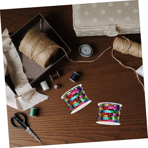 MUELODSIC 5 Rollen Farbiges Paillettenband Paillettenborte Leichtes Langlebiges Schmuck Bastelzubehör für Kleidung Partydeko Kostüme und DIY verzierungen von MUELODSIC