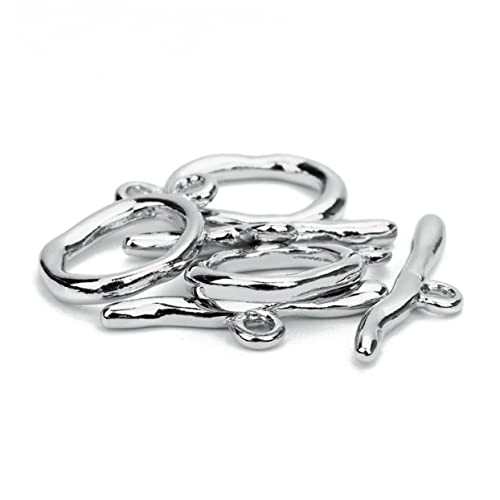 MUELODSIC 5 Satz DIY Armband Verschlüsse Silberne Kupferne Abnorme Ot Schmuckverbinder für Armbänder und Anklets für DIY Schmuckherstellung von MUELODSIC