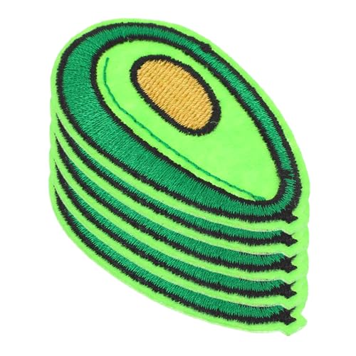 MUELODSIC 5 Stück Bestickte Avocado Patches Bügelflicken Obst Applikationen Grüne Stickerei Aufnäher für Kleidung Hut Jeans DIY Nähzubehör Schuhe und Hüte Verzierung von MUELODSIC