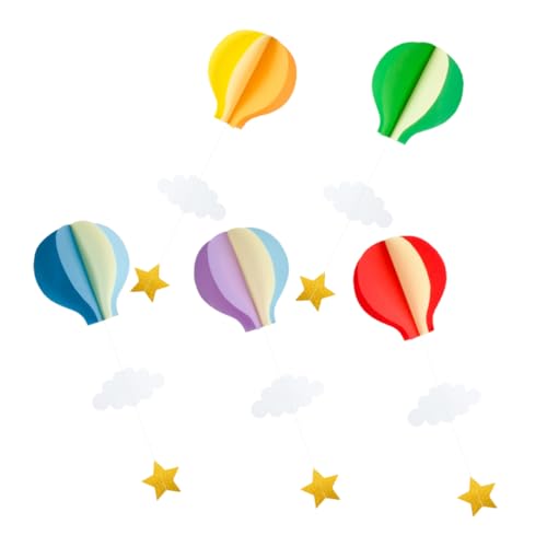 MUELODSIC 5 Stück Hängende Heißluftballon und Wolken Dekorationen Teiliges für Kindergeburtstag Shower und Feiertage Einfache Montage Design für und Außenbereich MUELODSIC 5 Stück Hängende Heißluftballon und Wolken Dekorationen Teiliges für Kindergeburtstag Shower und Feiertage Einfache Montage Design für und Außenbereich von MUELODSIC