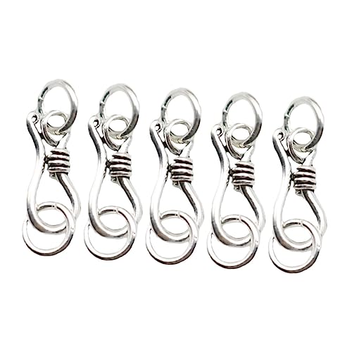 MUELODSIC 5 Stück Sterlingsilber S Haken Verschluss für Armbänder und Halsketten Schmuckverbinder mit Einfachem Klick DIY Schmuckzubehör für Handgemachte Bastelarbeiten MUELODSIC 5 Stück Sterlingsilber S Haken Verschluss für Armbänder und Halsketten Schmuckverbinder mit Einfachem Klick DIY Schmuckzubehör für Handgemachte Bastelarbeiten von MUELODSIC