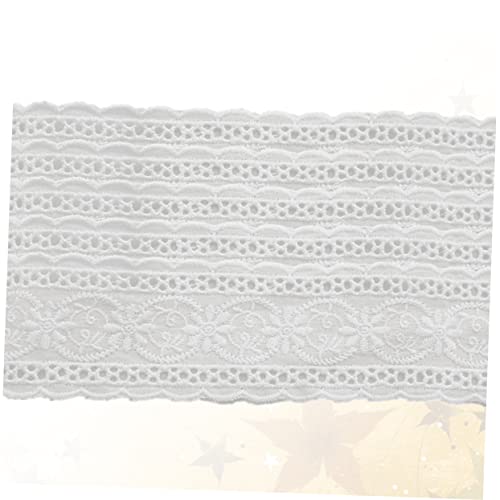 MUELODSIC 5 Stück Teiliges Besticktes Baumwoll Spitzenband DIY Kleidung Spitze Besatz Modisches Stickerei Band Zuschneidbar Langlebig für Kleider Accessoires Heimtextilien von MUELODSIC