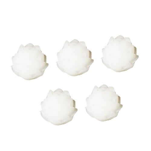 MUELODSIC 5 Stück Teiliges DIY Buddha Perlen Fünflagige Lotusblumen Bodhi Schmuckzubehör Weiße Handgefertigte Schmuckperlen für Armbänder und Halsketten MUELODSIC 5 Stück Teiliges DIY Buddha Perlen Fünflagige Lotusblumen Bodhi Schmuckzubehör Weiße Handgefertigte Schmuckperlen für Armbänder und Halsketten von MUELODSIC