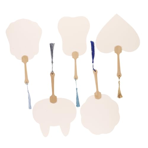 MUELODSIC 5 Stück Teiliges DIY Papierfächer Traditionell Leer zum Bemalen Handfächer aus Papier und Holz Leicht zum Basteln Dekorieren Hochzeit Bühnenprops MUELODSIC 5 Stück Teiliges DIY Papierfächer Traditionell Leer zum Bemalen Handfächer aus Papier und Holz Leicht zum Basteln Dekorieren Hochzeit Bühnenprops von MUELODSIC