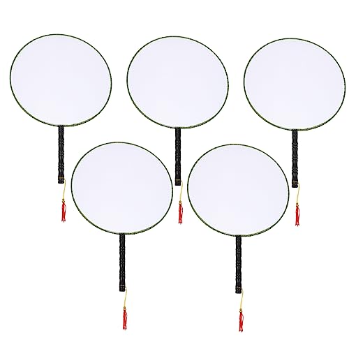 MUELODSIC 5 Stück Teiliges Diy Malset Fächer Blanko Fan zum Bemalen Handgemachter Kunstfächer mit Aufhängeschnur Kreatives Bastelset für Jungen und Mädchen Kindergarten MUELODSIC 5 Stück Teiliges Diy Malset Fächer Blanko Fan zum Bemalen Handgemachter Kunstfächer mit Aufhängeschnur Kreatives Bastelset für Jungen und Mädchen Kindergarten von MUELODSIC