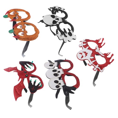 MUELODSIC 5 Stück Teiliges Halloween Brillen für Leichte Wiederverwendbare Kostümbrillen mit Kürbis Geist Fledermaus Motiven Auffällige Halloween Party Accessoires für Foto Booth und MUELODSIC 5 Stück Teiliges Halloween Brillen für Leichte Wiederverwendbare Kostümbrillen mit Kürbis Geist Fledermaus Motiven Auffällige Halloween Party Accessoires für Foto Booth und von MUELODSIC
