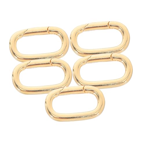 MUELODSIC 5 Stück Teiliges Oval Karabiner Schmuckverbinder Kupfer Langlebige Verschlüsse für Halsketten Armbänder Anhänger für Diy Schmuckprojekte und Schlüsselanhänger MUELODSIC 5 Stück Teiliges Oval Karabiner Schmuckverbinder Kupfer Langlebige Verschlüsse für Halsketten Armbänder Anhänger für Diy Schmuckprojekte und Schlüsselanhänger von MUELODSIC