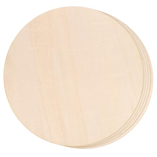 MUELODSIC 5 Stück Teiliges Unbehandelte Holzscheiben Rund Naturbelassene Holzplatten zum Basteln Glatte Holzrundlinge für DIY Deko Langlebige Holzkreise aus Hochwertigem Holz für Kreative MUELODSIC 5 Stück Teiliges Unbehandelte Holzscheiben Rund Naturbelassene Holzplatten zum Basteln Glatte Holzrundlinge für DIY Deko Langlebige Holzkreise aus Hochwertigem Holz für Kreative von MUELODSIC