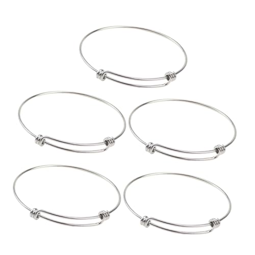 MUELODSIC 5 Stück Teiliges Verstellbares Edelstahl DIY Armreif Offener Dehnbarer Schmuckbastel Armreif für Damen und Herren Langlebiger Schmuckzubehör für Individuelle Armbandgestaltung MUELODSIC 5 Stück Teiliges Verstellbares Edelstahl DIY Armreif Offener Dehnbarer Schmuckbastel Armreif für Damen und Herren Langlebiger Schmuckzubehör für Individuelle Armbandgestaltung von MUELODSIC