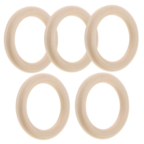 MUELODSIC 5 Stück Unlackierte Holzringe für Basteln und Diy Projekte Natürliche Unfinished Wood Craft Hoops Makramee Anhänger Connectoren Vielseitige Handwerksringe für Dekoration und MUELODSIC 5 Stück Unlackierte Holzringe für Basteln und Diy Projekte Natürliche Unfinished Wood Craft Hoops Makramee Anhänger Connectoren Vielseitige Handwerksringe für Dekoration und von MUELODSIC