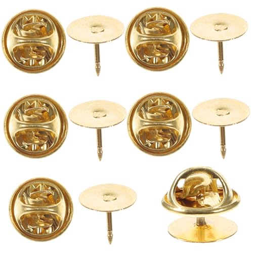 MUELODSIC 50 Sätze Teiliges Pin Back Locking Verschlüsse Gold für Basteln Schmuckherstellung Vielseitig Stabil Leichte Anstecknadel Rückseiten mit Glatten Kanten für DIY Projekte MUELODSIC 50 Sätze Teiliges Pin Back Locking Verschlüsse Gold für Basteln Schmuckherstellung Vielseitig Stabil Leichte Anstecknadel Rückseiten mit Glatten Kanten für DIY Projekte von MUELODSIC