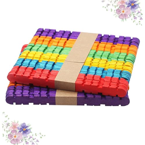 MUELODSIC 50 Stück Bunte Holz Bastelstäbchen Natürliche Glatte DIY Popsicle Craft Sticks für Bastelprojekte Kindergarten Schule Party MUELODSIC 50 Stück Bunte Holz Bastelstäbchen Natürliche Glatte DIY Popsicle Craft Sticks für Bastelprojekte Kindergarten Schule Party von MUELODSIC