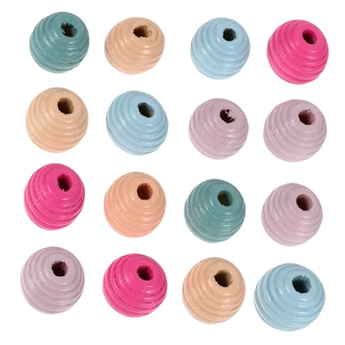 MUELODSIC 50 Stück Bunte Holzperlen Rund mit Glatte DIY Perlen für Armband Schmuckherstellung Langlebige Bastelperlen für Kreative Handarbeiten und Dekoration MUELODSIC 50 Stück Bunte Holzperlen Rund mit Glatte DIY Perlen für Armband Schmuckherstellung Langlebige Bastelperlen für Kreative Handarbeiten und Dekoration von MUELODSIC