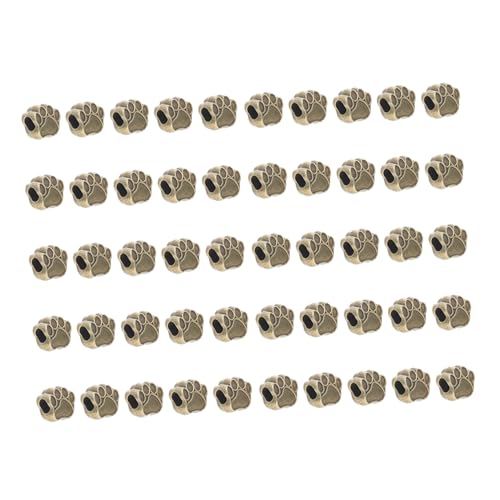 MUELODSIC 50 Stück DIY Armbänder Halskette Vintage Zinklegierung Bärenkrallen Spacer Perlen für Schmuckherstellung für Basteln und Dekorationen von MUELODSIC