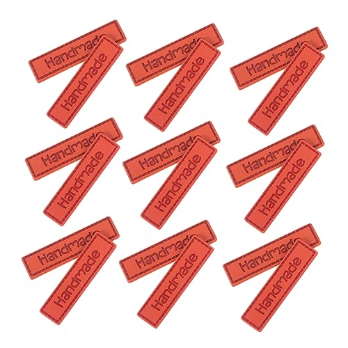 MUELODSIC 50 Stück Handmade Lederetiketten DIY Kleidung Labels ohne Loch Geprägtes Design für Handarbeiten Taschen Mützen und Mehr MUELODSIC 50 Stück Handmade Lederetiketten DIY Kleidung Labels ohne Loch Geprägtes Design für Handarbeiten Taschen Mützen und Mehr von MUELODSIC