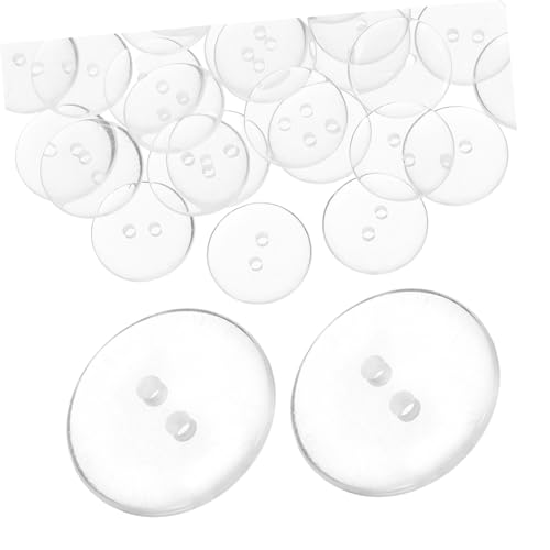 MUELODSIC 50 Stück Klare Harzknöpfe für Diy Projekte Robuste Verschlüsse für Hemden Kleider und Mehr MUELODSIC 50 Stück Klare Harzknöpfe für Diy Projekte Robuste Verschlüsse für Hemden Kleider und Mehr von MUELODSIC