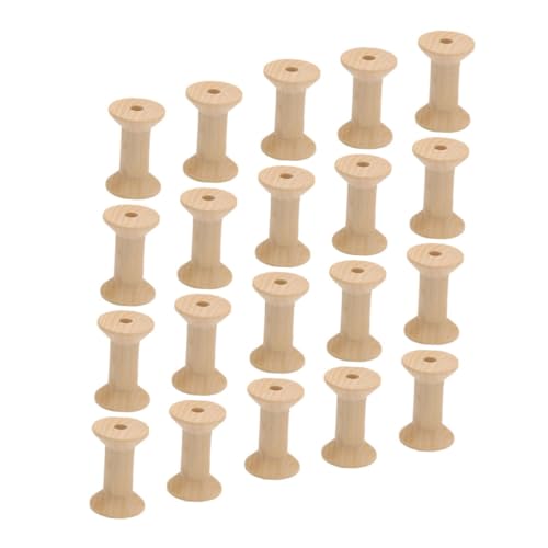 MUELODSIC 50 Stück Leere Holzfaden spulen Natürliche DIY Handwerks Bobbins Unbehandelte Wickelspulen für Nähzubehör und Kinderbasteln MUELODSIC 50 Stück Leere Holzfaden spulen Natürliche DIY Handwerks Bobbins Unbehandelte Wickelspulen für Nähzubehör und Kinderbasteln von MUELODSIC