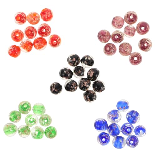 MUELODSIC 50 Stück Leuchtperlen für Schmuckherstellung Runde Spacer Perlen mit Glow in The Dark Bunte Diy Armbandperlen in Blau Schwarz Grün Rot und Lila Kreative Bastelzubehör MUELODSIC 50 Stück Leuchtperlen für Schmuckherstellung Runde Spacer Perlen mit Glow in The Dark Bunte Diy Armbandperlen in Blau Schwarz Grün Rot und Lila Kreative Bastelzubehör von MUELODSIC