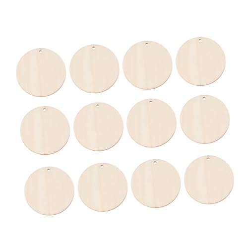 MUELODSIC 50 Stück Runde Holzscheiben mit Loch Unvollendete Holzscheiben für Basteln Scrapbooking DIY Dekoration Umweltfreundliche Holzrundlinge für Anhänger und Heimwerkerprojekte MUELODSIC 50 Stück Runde Holzscheiben mit Loch Unvollendete Holzscheiben für Basteln Scrapbooking DIY Dekoration Umweltfreundliche Holzrundlinge für Anhänger und Heimwerkerprojekte von MUELODSIC