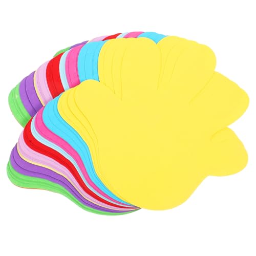 MUELODSIC 50 Stück Teiliges Bunte Fingerform Papierausschnitte DIY Bastelpapier für Kindergarten Klassenzimmer Wanddekoration Schulbedarf Kreative Papierkunst von MUELODSIC