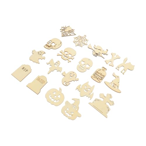 MUELODSIC 50 Stück Teiliges Halloween Holzanhänger DIY Bastelset zum Bemalen Dekorative Holzscheiben für Gruselige Partydekoration Hängende Holzornamente ohne Geruch Sicher für Erwachsene MUELODSIC 50 Stück Teiliges Halloween Holzanhänger DIY Bastelset zum Bemalen Dekorative Holzscheiben für Gruselige Partydekoration Hängende Holzornamente ohne Geruch Sicher für Erwachsene von MUELODSIC