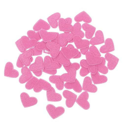MUELODSIC 50 Stück Teiliges Herzförmige Bestickte Aufnäher zum Aufbügeln und Aufnähen Langlebige Bügelapplikationen für Kleidung Taschen Schuhe Hüte Vielseitig für DIY Mode Reparaturprojekte von MUELODSIC