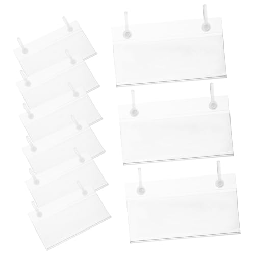 MUELODSIC 50 Stück Teiliges Preisschildhalter aus Robustem PVC Transparente Etikettenhalter mit Doppelhaken für Supermarkt Geschäft und Warenpräsentation Installieren und Vielseitig MUELODSIC 50 Stück Teiliges Preisschildhalter aus Robustem PVC Transparente Etikettenhalter mit Doppelhaken für Supermarkt Geschäft und Warenpräsentation Installieren und Vielseitig von MUELODSIC