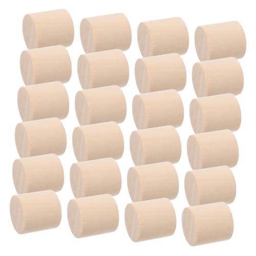 MUELODSIC 50 Stück Teiliges Runde Holzblöcke aus Massivem Naturholz für DIY Basteln Unbemalte Zylinder für Kreative Handwerksprojekte und Kindliche Lernspiele von MUELODSIC