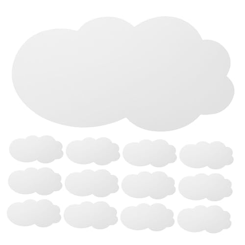 MUELODSIC 50 Stück Teiliges Weiße Wolkenformen aus Kartonpapier Vielseitige DIY Bastelkarte für Pinnwanddekoration Shower und Kinderzimmer Kreative Wolkenkartons für Scrapbooking und von MUELODSIC