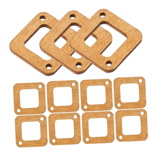 MUELODSIC 50 Stück Unfertige Holz Ohrring Rohlinge mit Doppelöffnung DIY Schmuckherstellung Zubehör Minimalistische Holz Ohrstecker zum Selbermachen Naturbraun von MUELODSIC